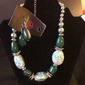 Necklace with matching earrings